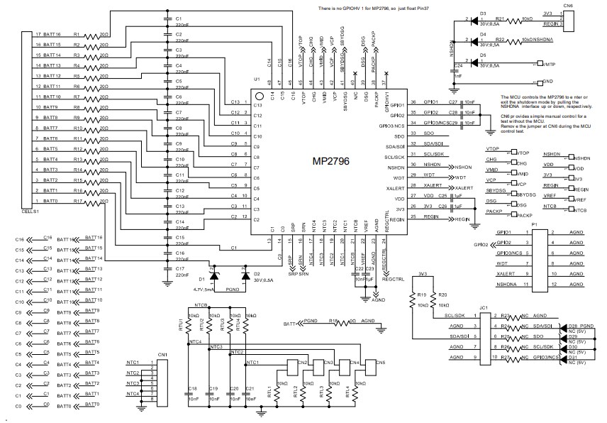 Schematic - Monolithic Power Systems (MPS) EV2796-0000/0002-FP-00A Evaluation Boards